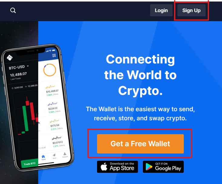Open a Bitcoin wallet